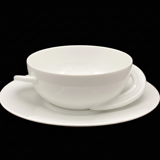 Rosenthal Studio Line Cupola Weiß: Suppentasse mit Unterteller