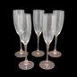 Fünf Sektgläser / Gläser Sekt mit rosa Stiel - 22 cm (8554611736900)