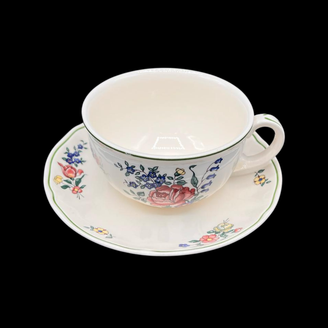 Villeroy & Boch Alt Strassburg: Teetasse / Tasse hoch mit Unterteller Rose (7120903995529)
