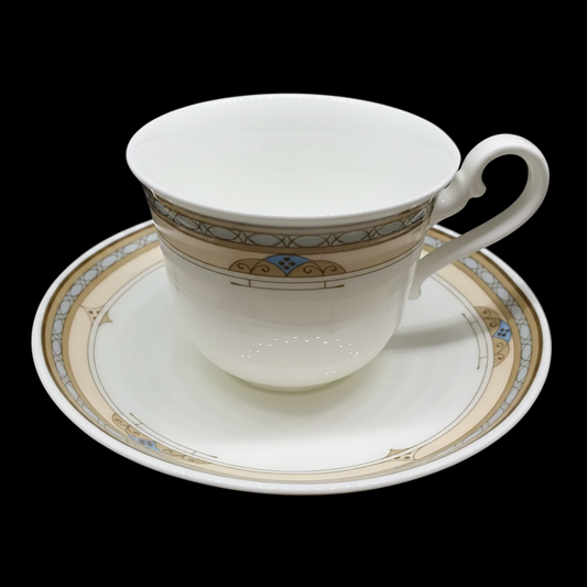 Villeroy & Boch / Heinrich Cavalier: Kaffeetasse / Tasse mit Unterteller - neuwertig