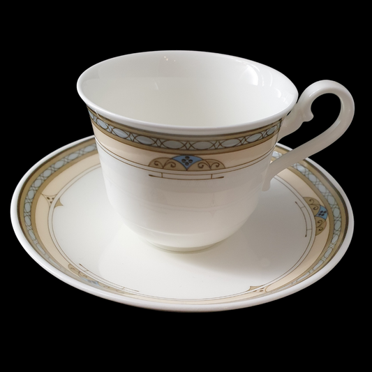 Villeroy & Boch / Heinrich Cavalier: Mokkatasse / Espressotasse mit Unterteller - neuwertig