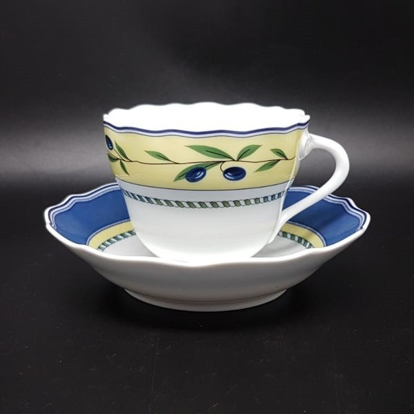 Hutschenreuther Medley Valdemossa: Kaffeetasse / Tasse mit Unterteller (7120778690697)