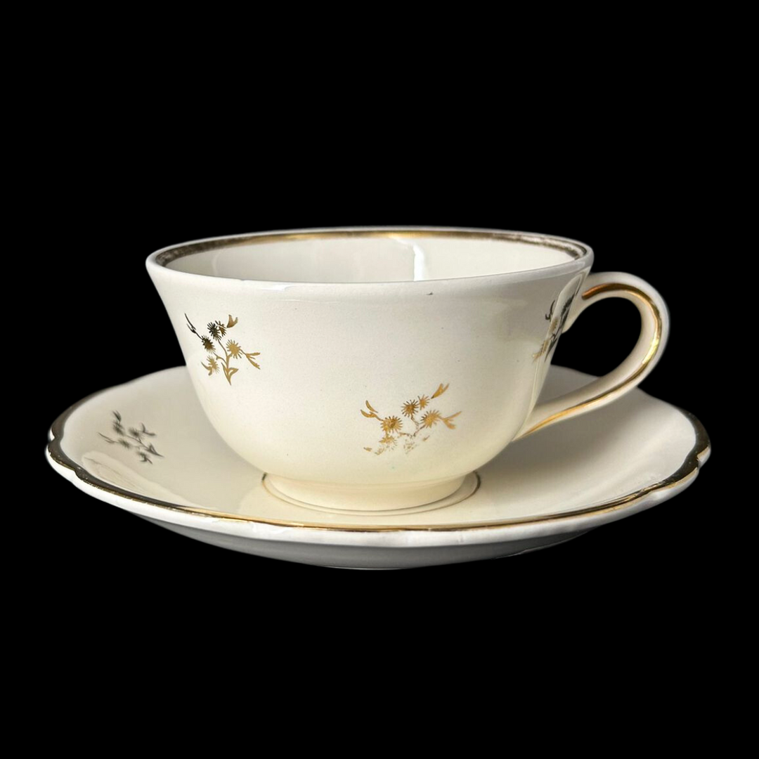 Villeroy & Boch Goldrand: 6 x Teetasse / Tasse mit Unterteller im Set – Porzellanladen Gabi Schmitt