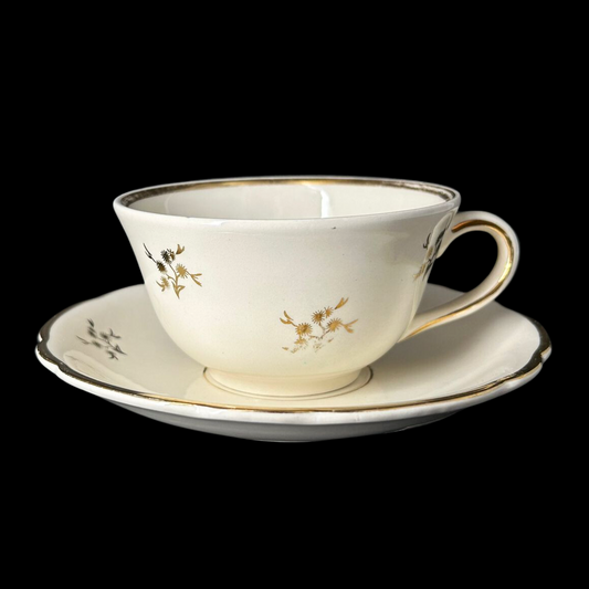 Villeroy & Boch Goldrand: 6 x Teetasse / Tasse mit Unterteller im Set (8670647222596)