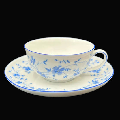 Arzberg Blaublüte: Teetasse niedrig / Tasse mit Unterteller