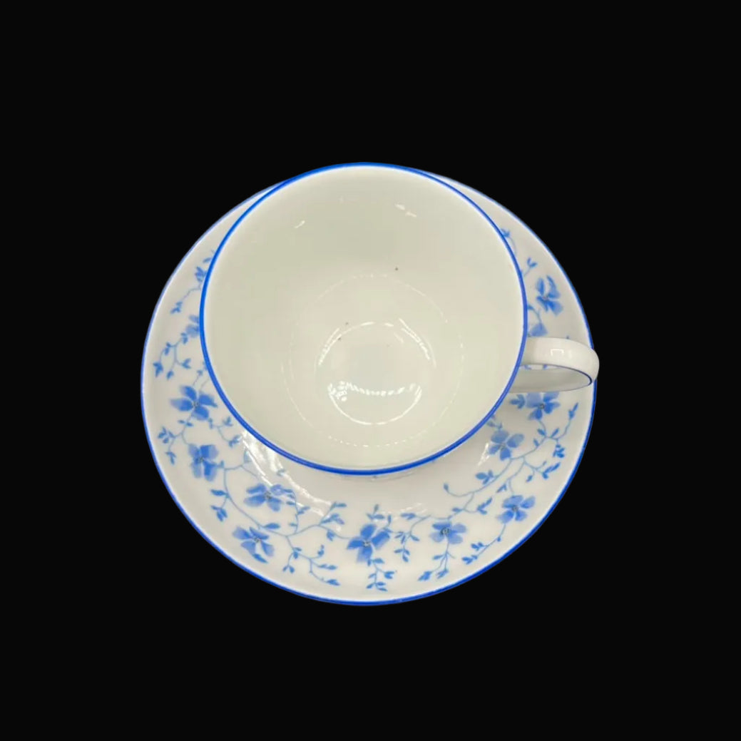 Arzberg Blaublüte: Kaffeetasse / Tasse mit Unterteller