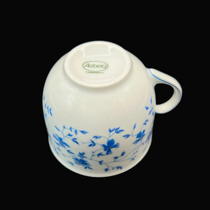 Arzberg Blaublüte: Kaffeetasse / Tasse mit Unterteller