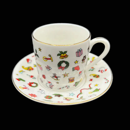 Emilio Bergamin Taitu / Taitù Noël: Mokkatasse / Espressotasse / Tasse mit Unterteller 1986