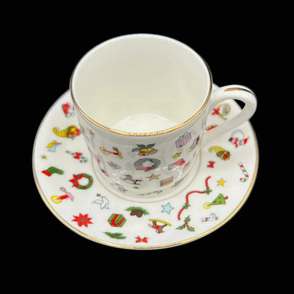 Emilio Bergamin Taitu / Taitù Noël: Mokkatasse / Espressotasse / Tasse mit Unterteller 1986