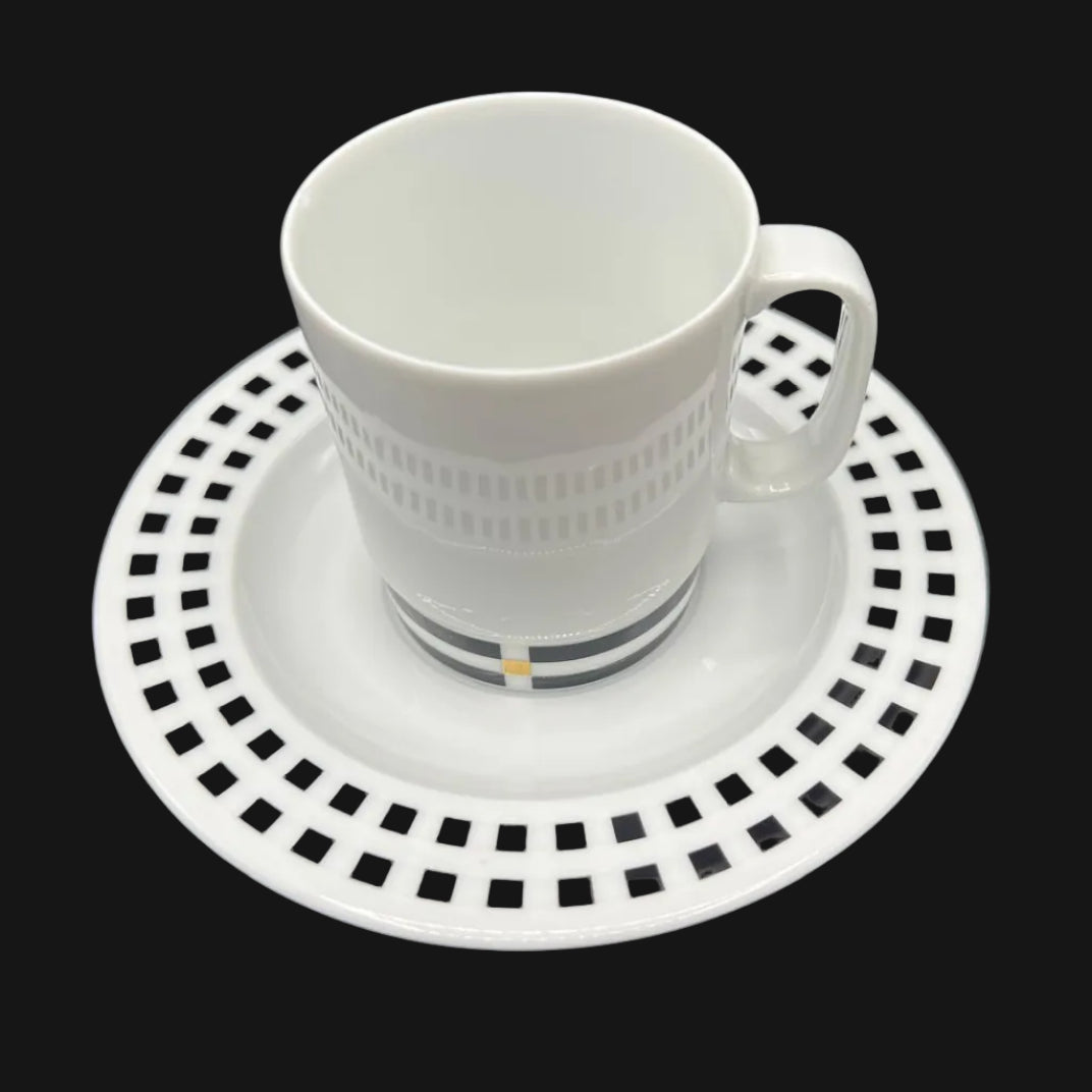 Rosenthal Il Faro Finestra: Kaffeetasse / Tasse mit Unterteller - Aldo Rossi (siehe Beschreibung)