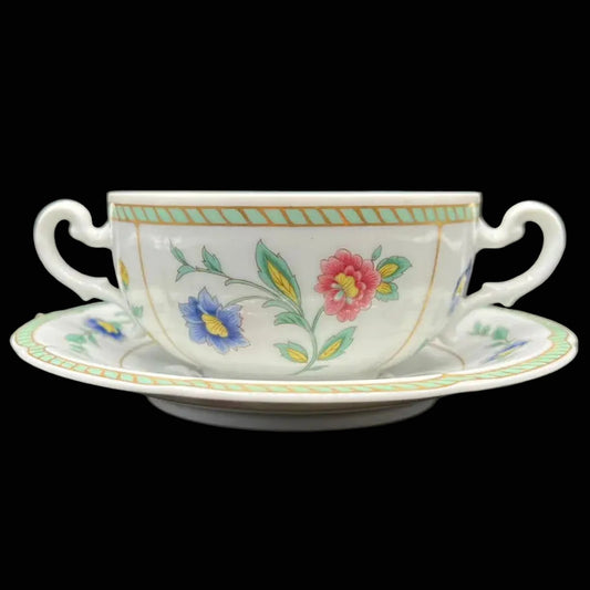 Villeroy & Boch Indian Summer: Suppentasse / Tasse mit Unterteller