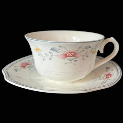Villeroy & Boch Nanking: Jumbotasse / Frühstückstasse / Milchkaffeetasse / Cappuccinotasse mit Unterteller