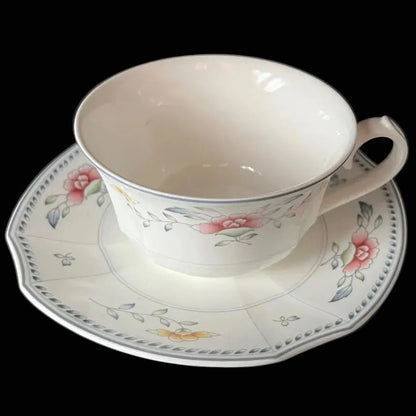 Villeroy & Boch Nanking: Jumbotasse / Frühstückstasse / Milchkaffeetasse / Cappuccinotasse mit Unterteller