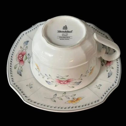 Villeroy & Boch Nanking: Jumbotasse / Frühstückstasse / Milchkaffeetasse / Cappuccinotasse mit Unterteller