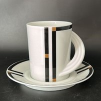 Rosenthal Cupola Nera: Mokkatasse / Espressotasse / kleine Tasse mit Unterteller (8585921626436)