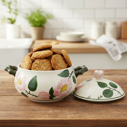 Villeroy & Boch Wildrose: Terrine / Schüssel mit Deckel, mittel - neu