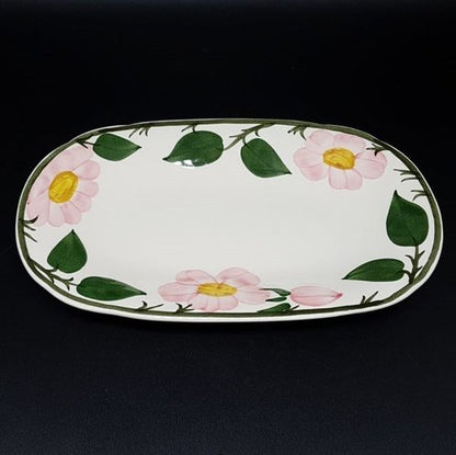 Villeroy & Boch Wildrose: Wurstplatte / Platte - ca 22,5 x 14 cm - mit kleinen Mängeln (8495403204932)