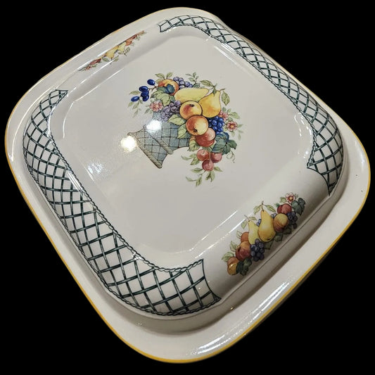 Villeroy & Boch Basket: Auflaufform / Backform / Mikrowellenform mit Deckel, rechteckig - neu