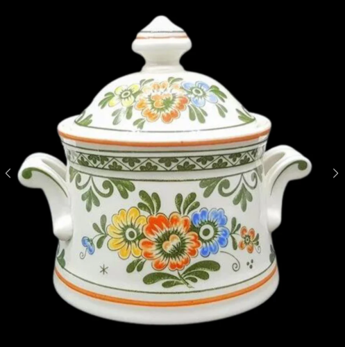 Villeroy & Boch Alt Amsterdam: Marmeladedose / Zuckerdose mit Griffen (8776154775876)