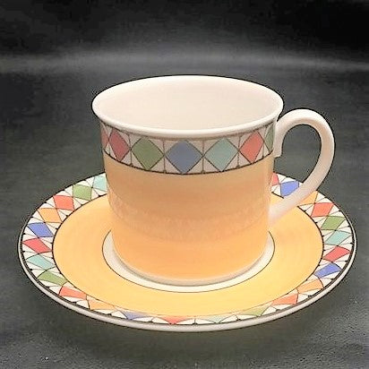 Villeroy & Boch Twist Annaba: Kaffeetasse / Tasse mit Unterteller (8554491380036)