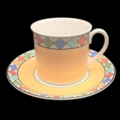 Villeroy & Boch Twist Annaba: Kaffeetasse / Tasse mit Unterteller (8554491380036)