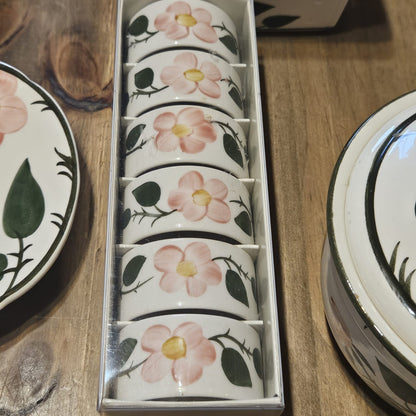 Villeroy & Boch Wildrose: Serviettenringe, 6 Stück, im Originalkarton