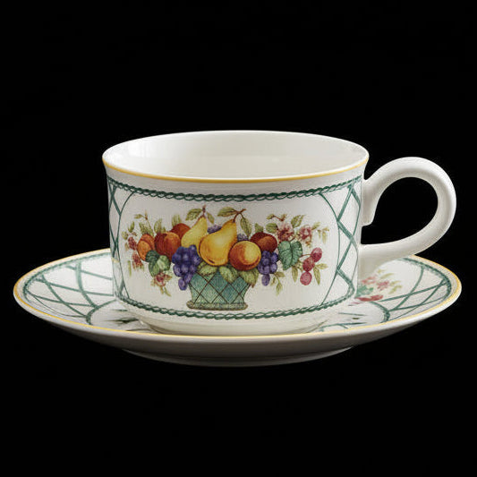 Villeroy & Boch Basket: Teetasse / Tasse mit Unterteller - neu