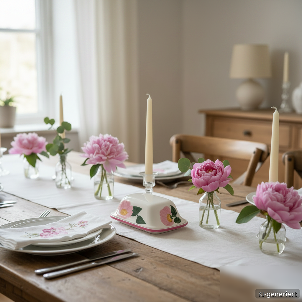 Villeroy & Boch Rose Sauvage: Butterdose, zweiteilig - neu
