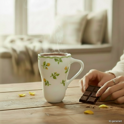 Hutschenreuther Medley Summerdream: Kaffeebecher / Henkelbecher / Kakaobecher / Schokoladebecher - extra hoch