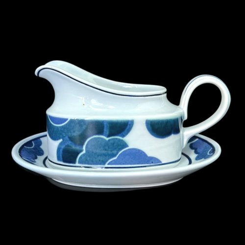 Villeroy & Boch Blue Cloud: Sauciere / Soßenschüssel - klein - mit Unterteller (8563469386052)