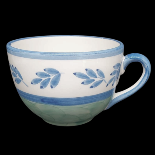 Villeroy & Boch Gallo Switch 3 Portugal:  Jumbotasse / Cappuccinotasse, Blue Leaves (8642833449284)