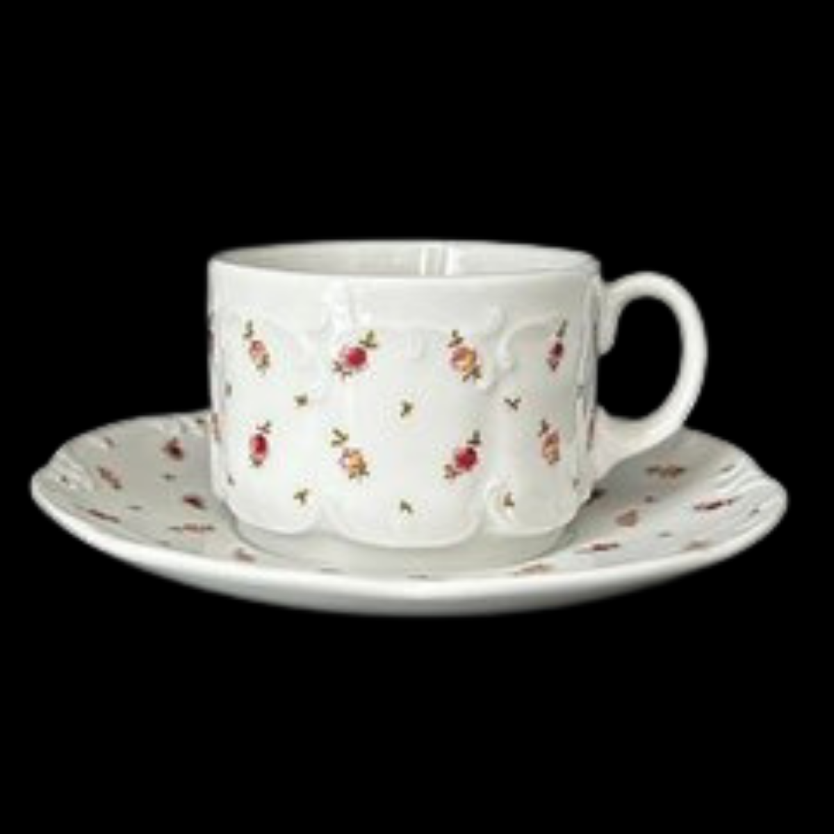 Rosenthal Classic Rose Monbijou Blütenteppich: Teetasse / Tasse mit Unterteller (8692645626180)