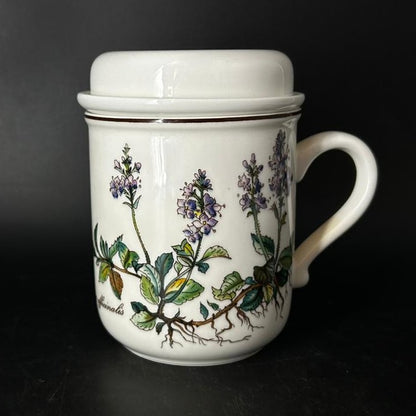 Villeroy & Boch Botanica: Henkelbecher / Kaffeebecher mit Sieb & Deckel - neu (Veronica) (8583190446404)