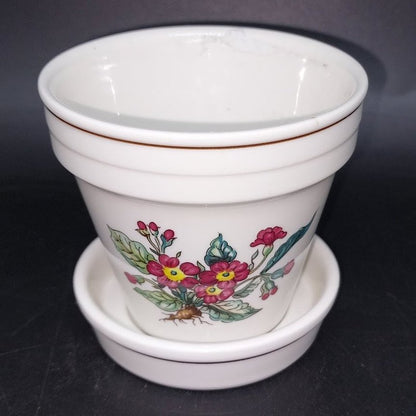 Villeroy & Boch Botanica: Blumentopf / Blumenübertopf / Übertopf mit Untersetzer, rot