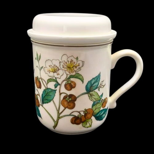 Villeroy & Boch Botanica: Henkelbecher / Kaffeebechemit Sieb & Deckel - neu (8583186809156)