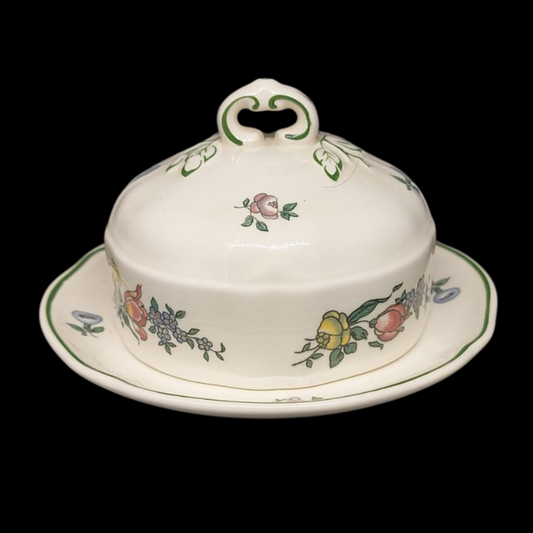 Villeroy & Boch Alt Strassburg: Butterdose, rund, klein, Saarstempel - neuwertig (8824585781572)