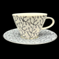 Villeroy & Boch Caffé Club Floral: Cappuchinotasse / Frühstückstasse mit Ut - grau (8822142140740)