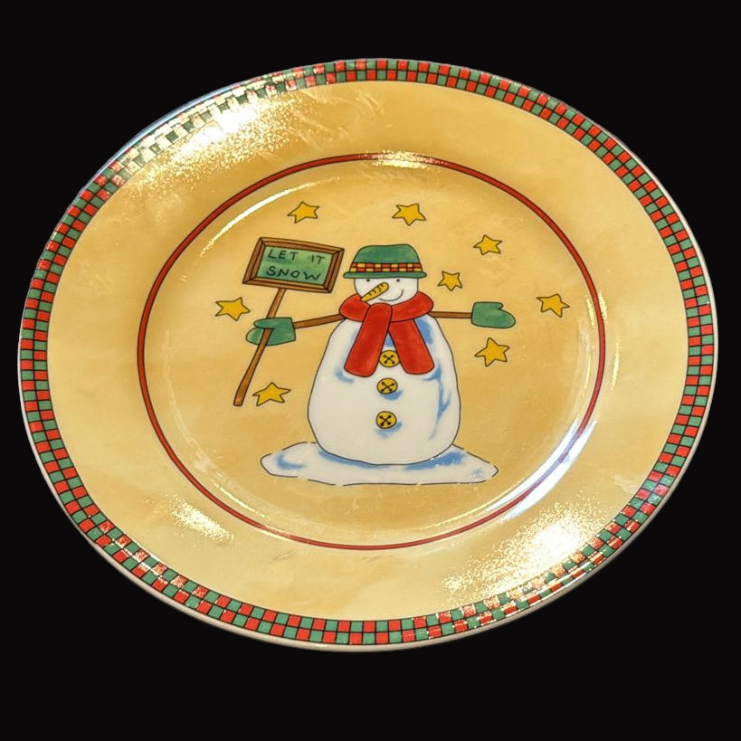 MF Design: Kuchenteller / Frühstücksteller - Weihnachtsgeschirr Schneemann