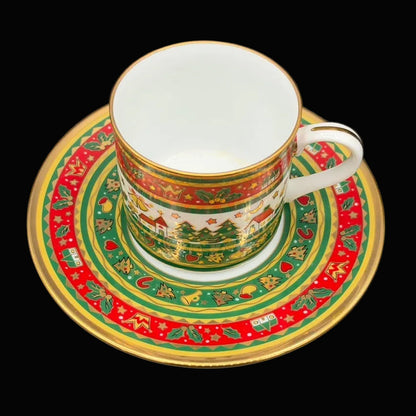 Maebata Merry Christmas: Kaffeetasse / Tasse mit Unterteller