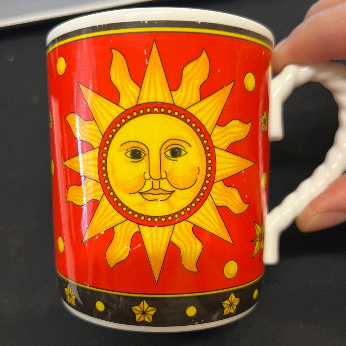 Villeroy & Boch Paloma Picasso Sun, Moon and Stars: Henkelbecher rot - siehe Beschreibung