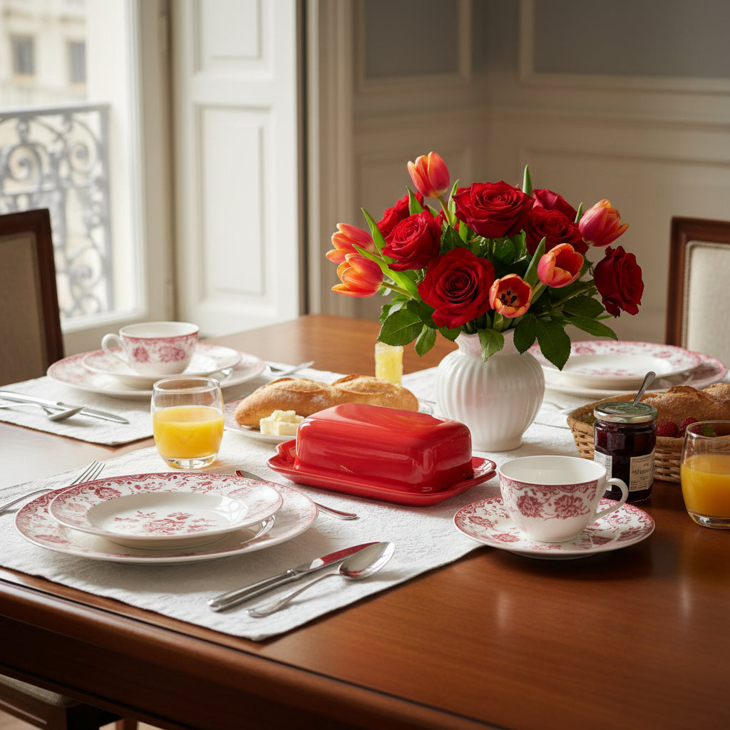 Villeroy & Boch Granada / Cordoba rot: Butterdose, zweiteilig