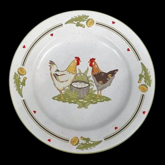 Pfalzkeramik Glückliche Hühner: Kuchenteller / Frühstücksteller - Motiv 2 (7120811851913)