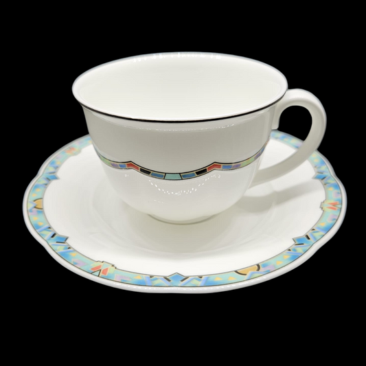 Villeroy & Boch Izmir: Kaffeetasse / Teetasse mit Unterteller - neu (8841407594820)