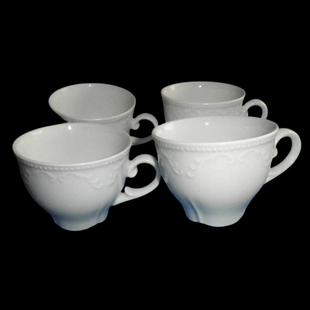 Villeroy & Boch: vier weiße Kaffeetassen