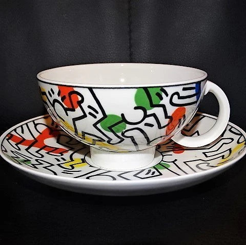 Villeroy & Boch Keith Haring Spirit of Art: Teetasse / Tasse mit Unterteller (7120814473353)