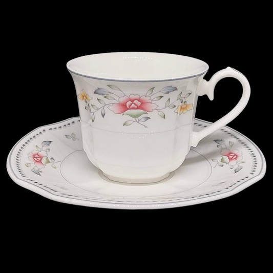 Villeroy & Boch Nanking: Kaffeetasse / Tasse mit Unterteller - neuwertig (7120863985801)