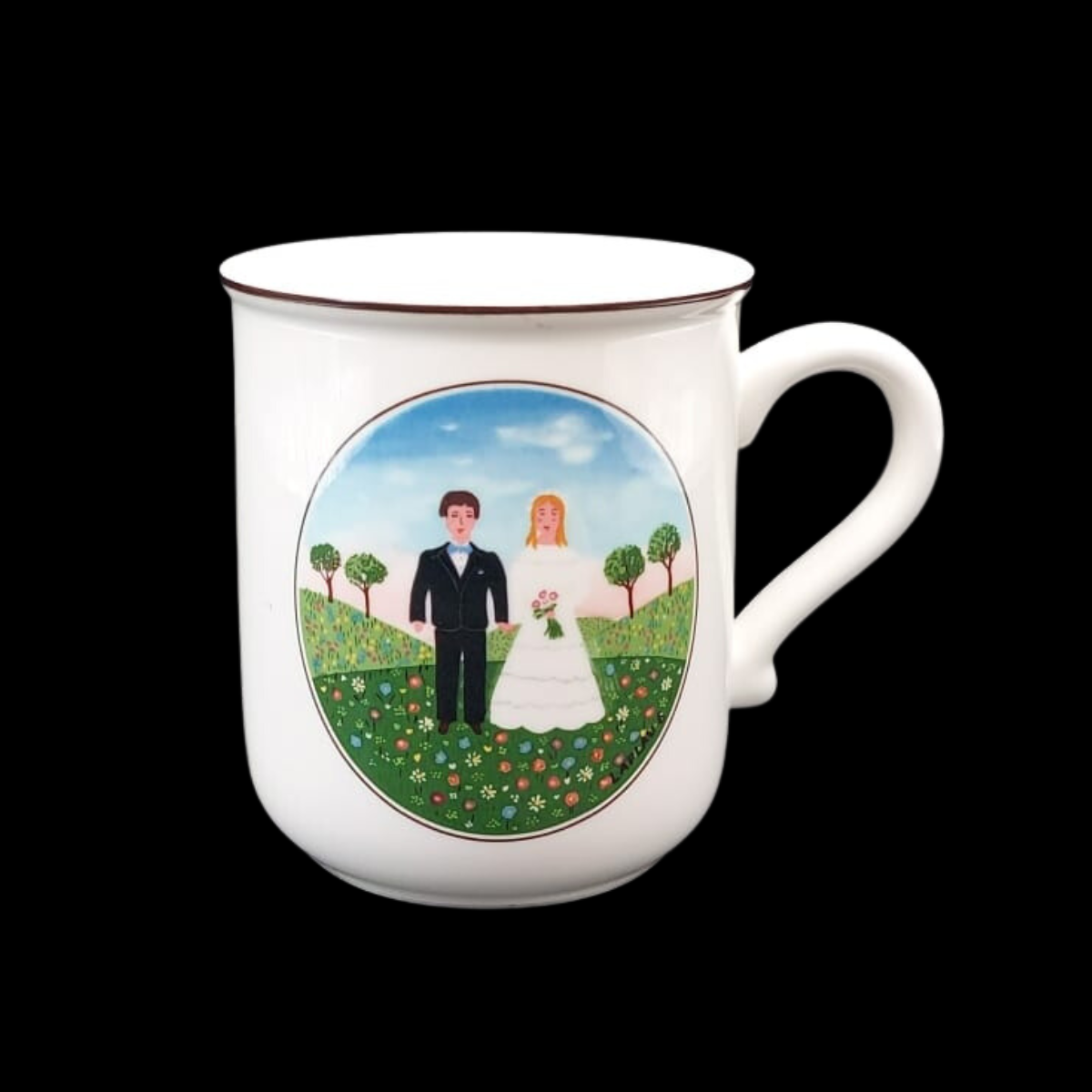 Villeroy & Boch Naif Wedding: Henkelbecher / Kaffeebecher Hochzeit - neu (7120739565705)