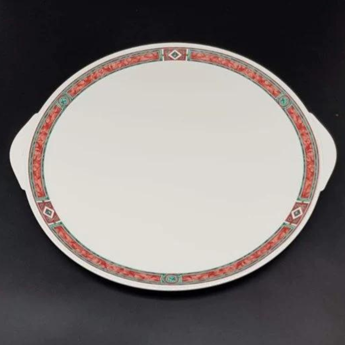 Villeroy & Boch Rialto: Tortenplatte / runde Platte mit Griffen (7120946135177)