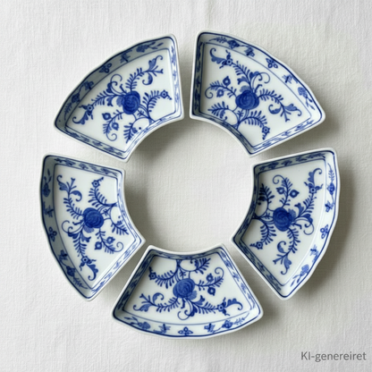 Villeroy & Boch Dresden Zwiebelmuster: Rondell / Servierschalen - 5 von 6 Teilen