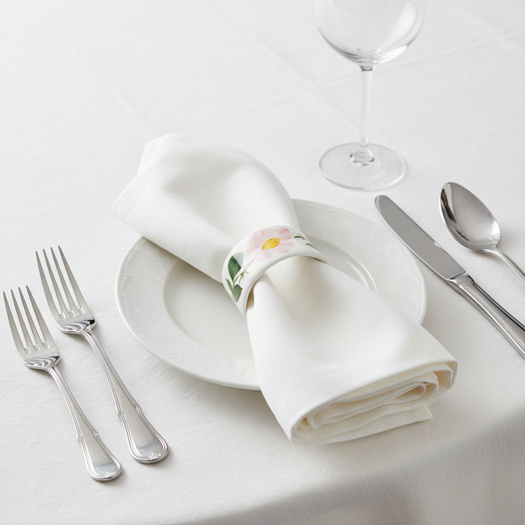 Villeroy & Boch Wildrose: Serviettenringe, 6 Stück, im Originalkarton